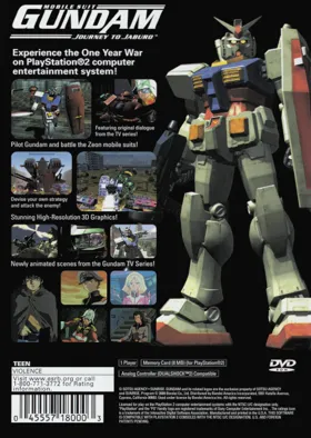 Mobile Suit Gundam - Journey to Jaburo box cover back